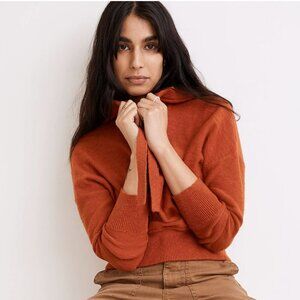 Madewell Clairview Hoodie Sweater Maple Glow Orange M